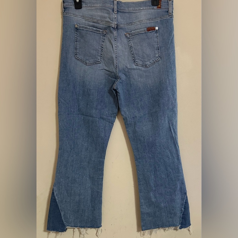 7 for All Mankind high-waisted slim kick flare jeans size 33 - Picture 5 of 7
